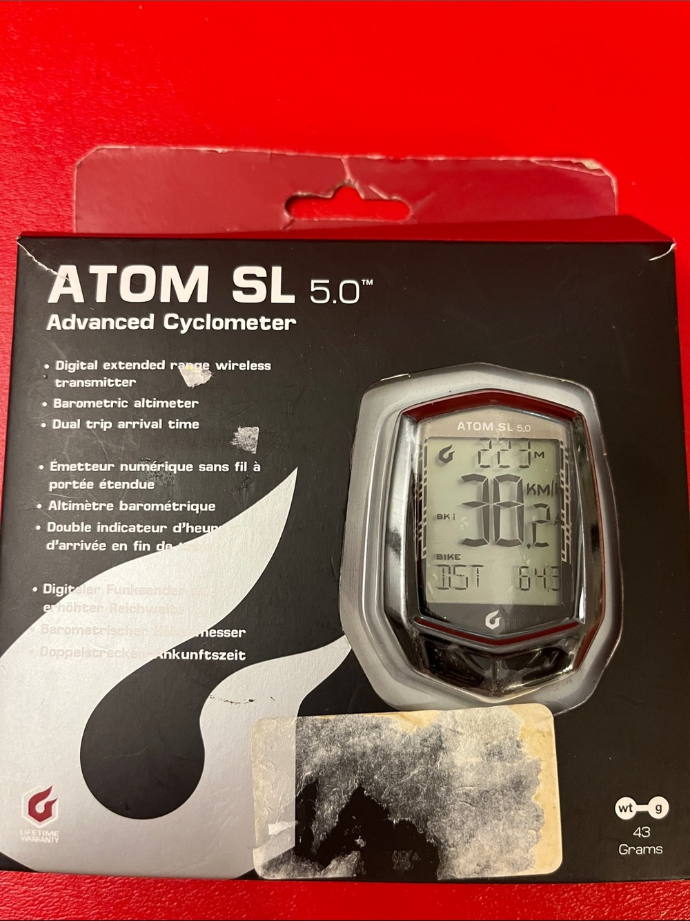 ATOM SL 5.0 Advanced Cyclometer - Black/Silver